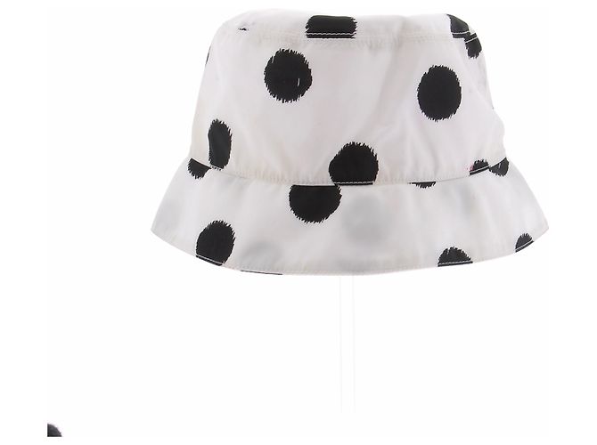 Prada Cappello bianco a pois neri - vista 3