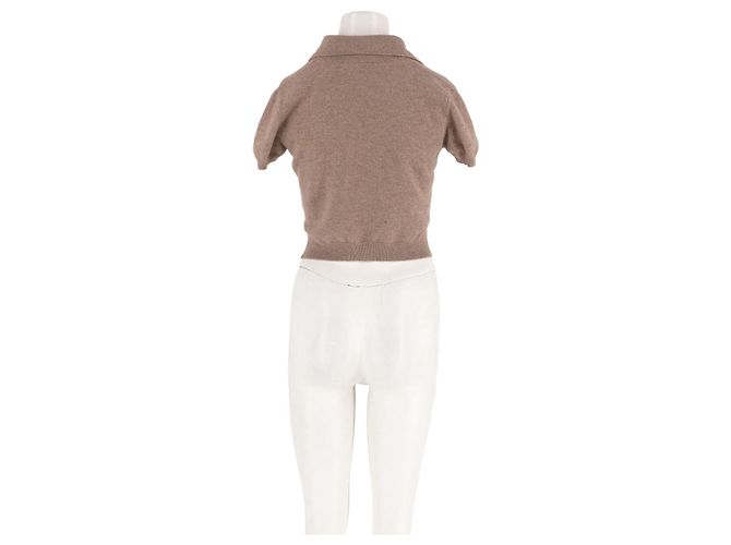 Autre Marque ALEXANDRA GOLOVANOFF Kaschmir Top Beige - Ansicht 2