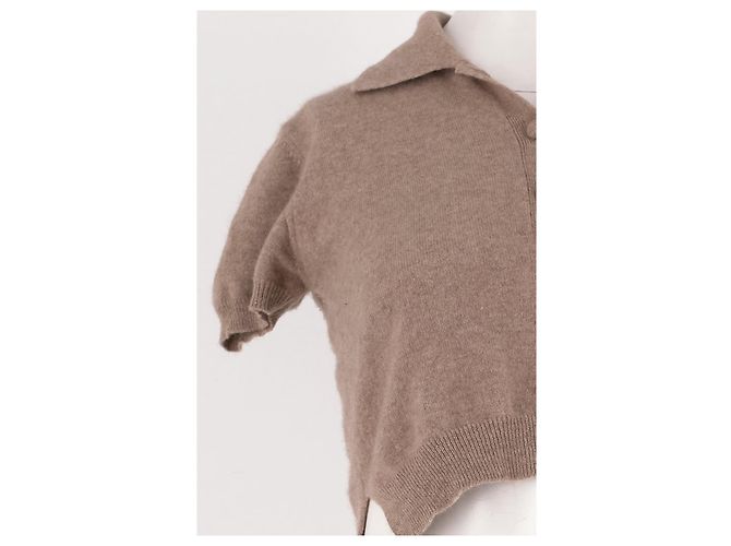 Autre Marque ALEXANDRA GOLOVANOFF Kaschmir Top Beige - Ansicht 4