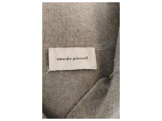 Autre Marque ALEXANDRA GOLOVANOFF Kaschmir Top Beige - Ansicht 7
