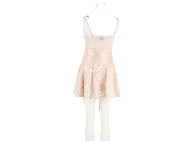 Vestido curto rosa Leslie Amon - vista 2