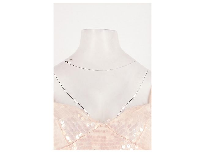 Vestido curto rosa Leslie Amon - vista 3