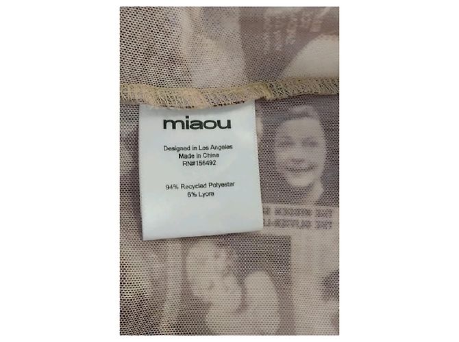 Autre Marque Top ajustado MIAOU ecru Bege - vista 7