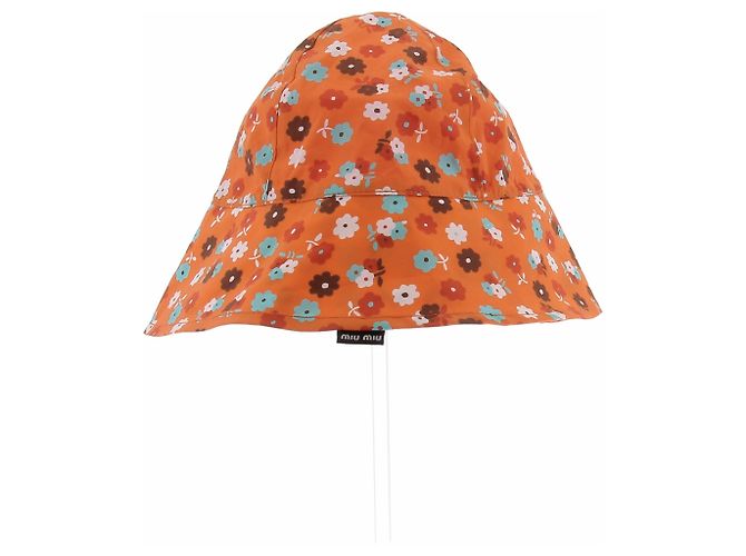 Gorro floral naranja Miu Miu - vista 2