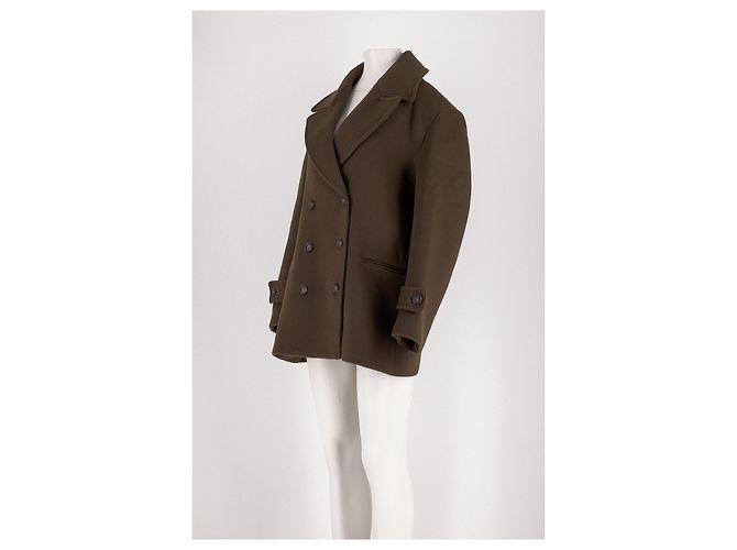 Autre Marque Abrigo de lana marrón THE FRANKIE SHOP Castaño - vista 4