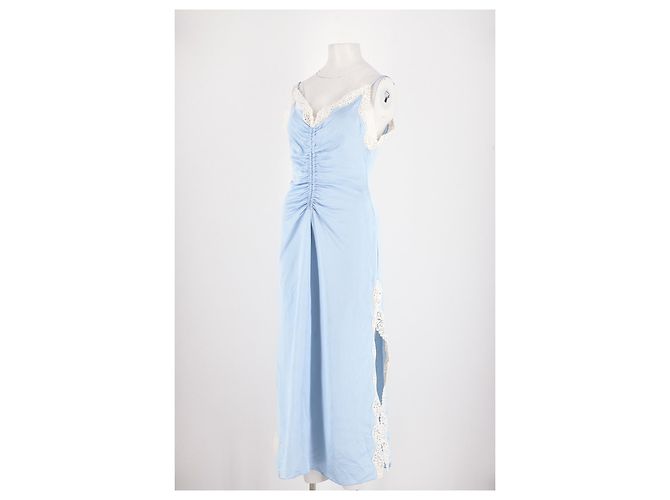 Vestido largo azul Sandro de viscosa - vista 4