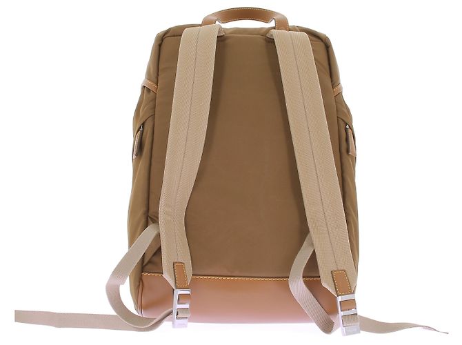 Prada Mochila em Re-Nylon Marrom - vista 2
