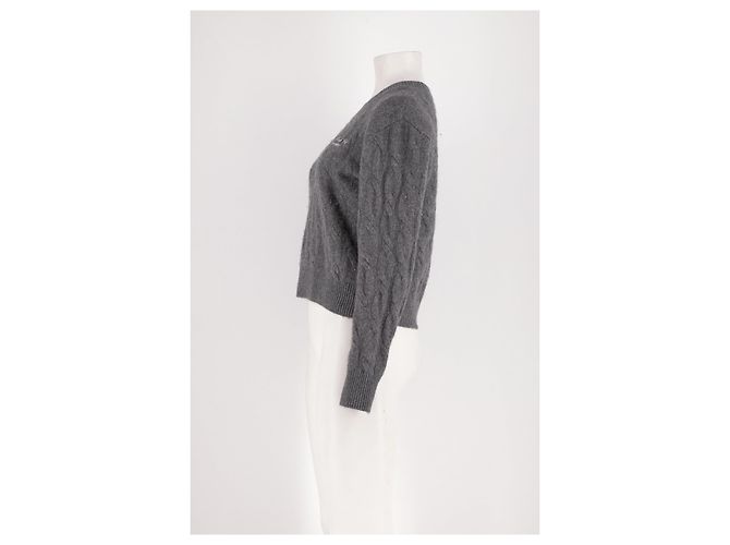 Autre Marque Pull en cachemire gris SPORTY & RICH - vue 5
