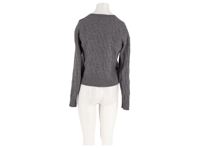 Autre Marque Pull en cachemire gris SPORTY & RICH - vue 6