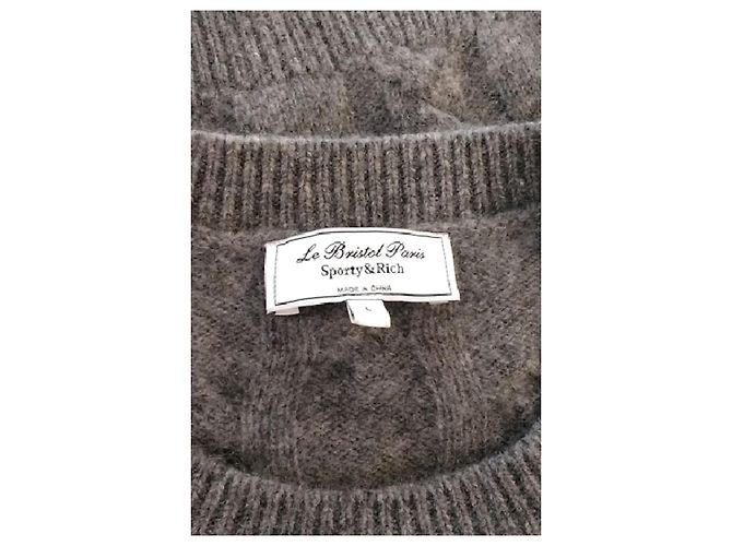 Autre Marque Pull en cachemire gris SPORTY & RICH - vue 7