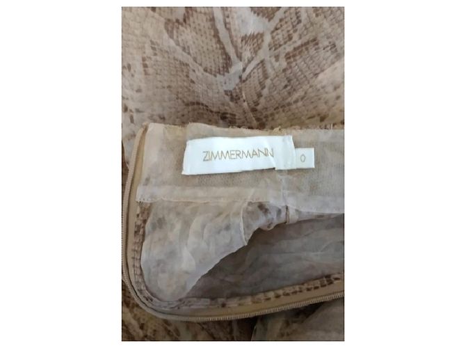 Vestido de seda beige Zimmermann - vista 7
