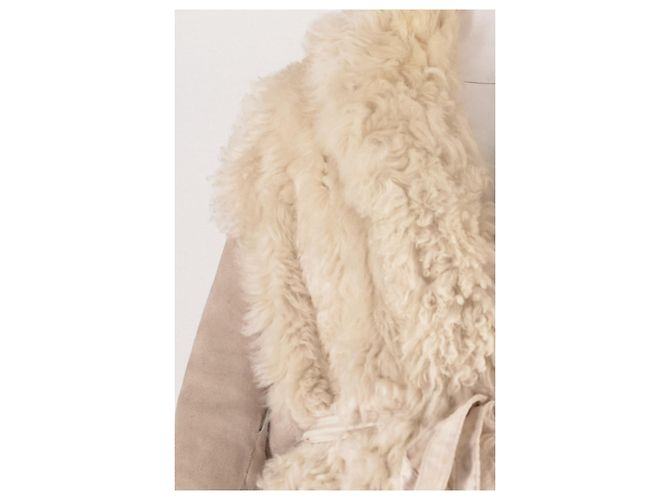 Autre Marque SIES MARJAN Kurzmantel Beige Pelz - Ansicht 4