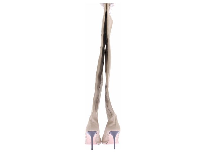 Iro Stivali cuissardes in denim beige - vista 6