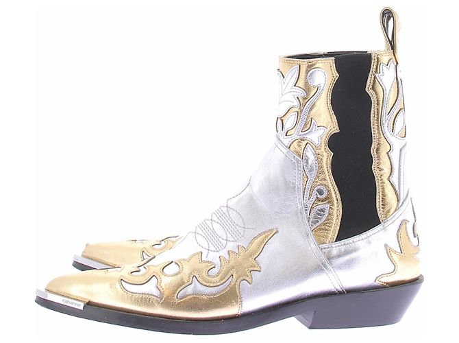 Autre Marque Botas Santiags doradas y plateadas Plata - vista 2