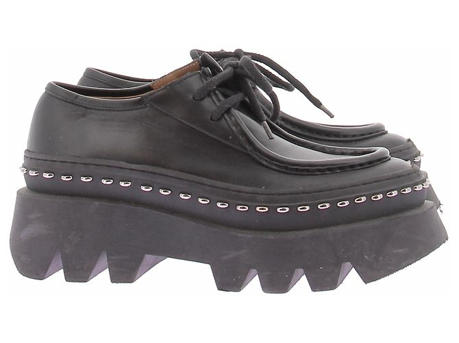 Autre Marque "Ariel" Derbys aus schwarzem Nappaleder - Ansicht 6