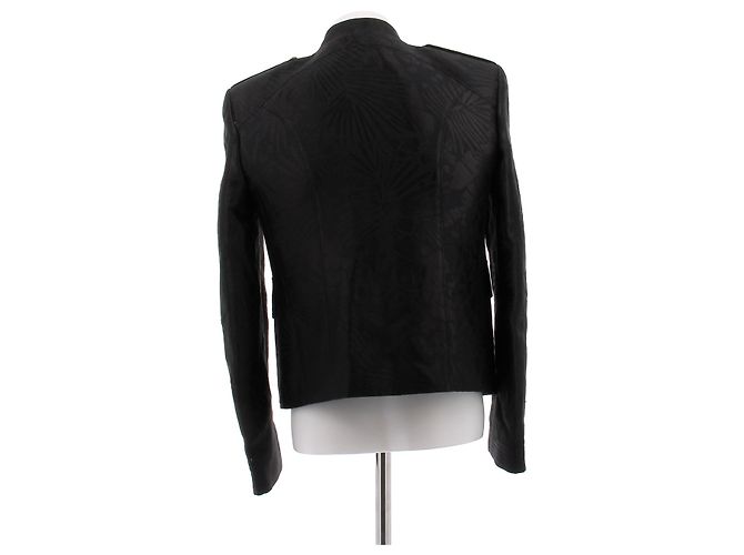 Autre Marque Giacca ufficiale nera SAINT LAURENT in cotone M Nero - vista 2