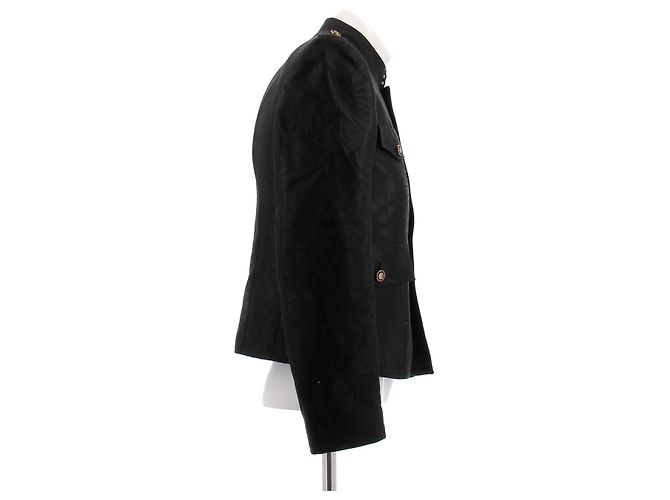 Autre Marque Giacca ufficiale nera SAINT LAURENT in cotone M Nero - vista 3