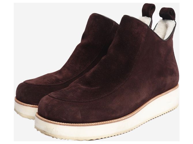 Gabriela Hearst Harry Shearling-Stiefel braun - Größe EU 39 - Ansicht 2