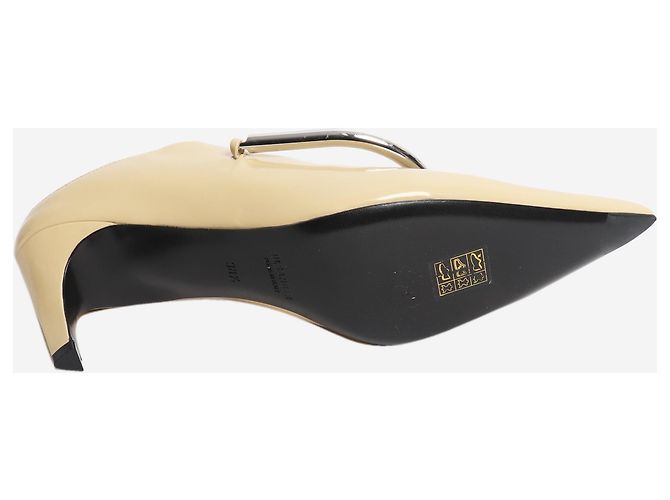 Jil Sander Mules in pelle Abrasivato e metallo Butter - taglia EU 38.5 Giallo - vista 6