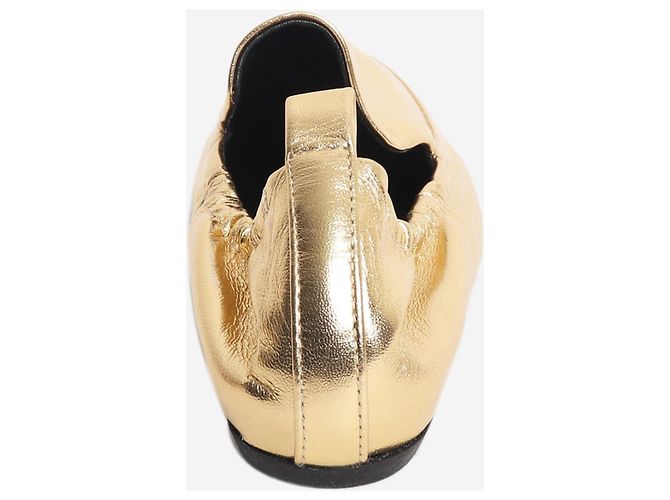 Lanvin Mocassini elasticizzati metallizzati oro - size EU 39 D'oro - vista 3