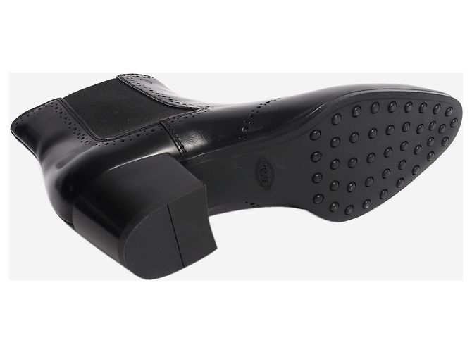 Tod's Stivaletti Brogue-Chelsea neri - size EU 38 Nero - vista 5