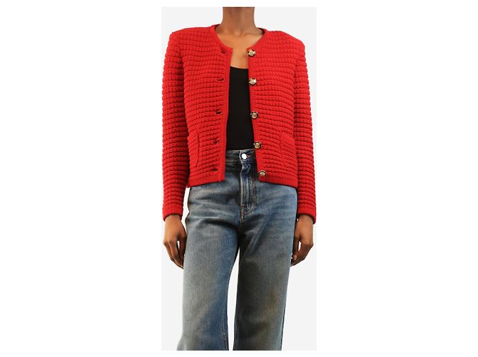 Ba&Sh Roter Gaspard Cardigan - Größe M - Ansicht 3