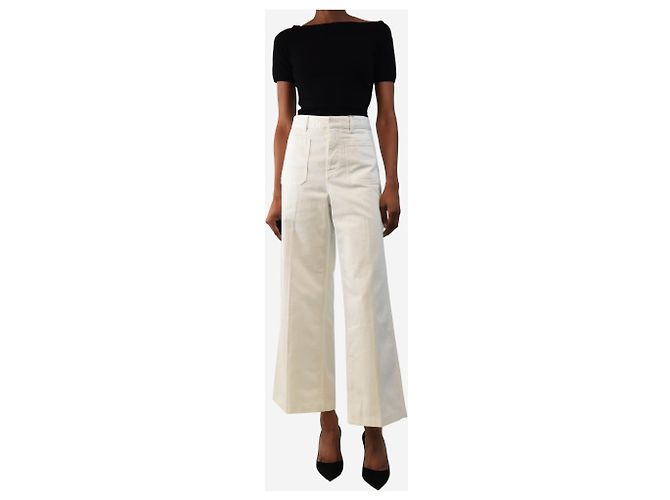 Autre Marque Jeans a gamba dritta bianchi - size UK 8 Bianco - vista 2