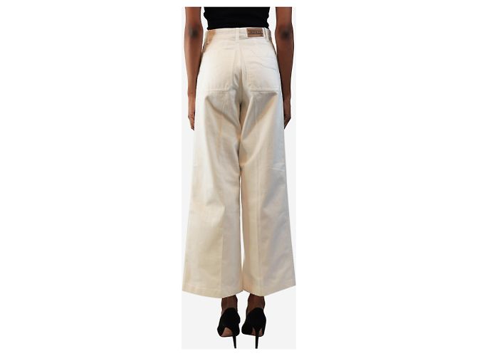 Autre Marque Jeans a gamba dritta bianchi - size UK 8 Bianco - vista 3