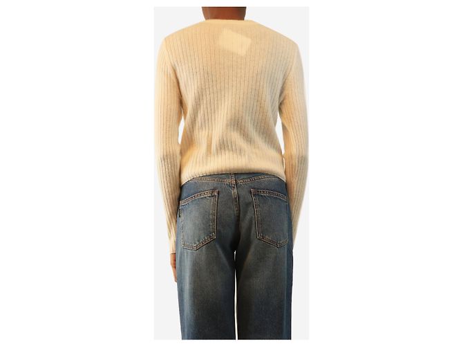 Autre Marque Kurzcardigan aus Kaschmir in Creme - size S Roh - Ansicht 2