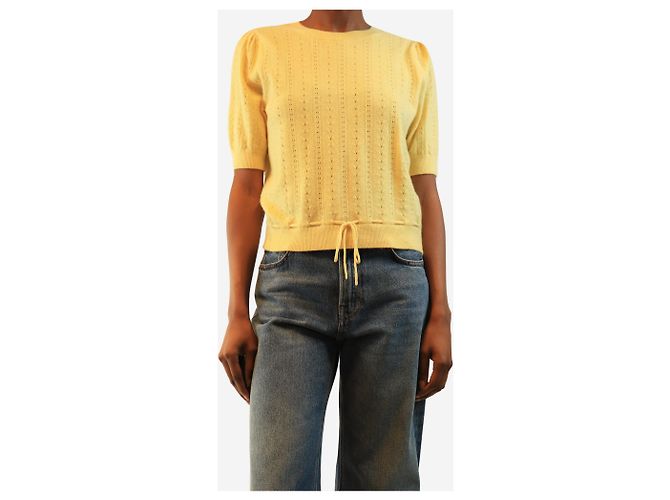 Autre Marque Maglione Canary cashmere Charm - taglia S Giallo - vista 3