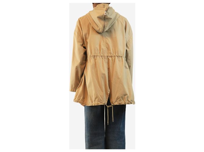 Loewe Giacca con cappuccio e tasche applicate Anagram color Sandstone - size UK 8 - vista 2