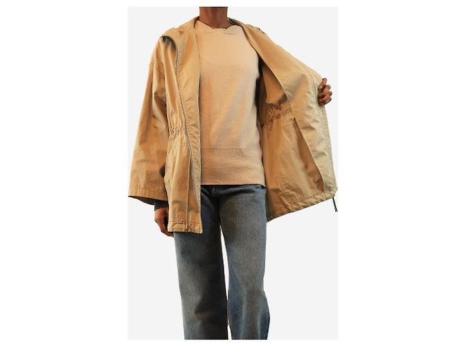 Loewe Giacca con cappuccio e tasche applicate Anagram color Sandstone - size UK 8 - vista 4
