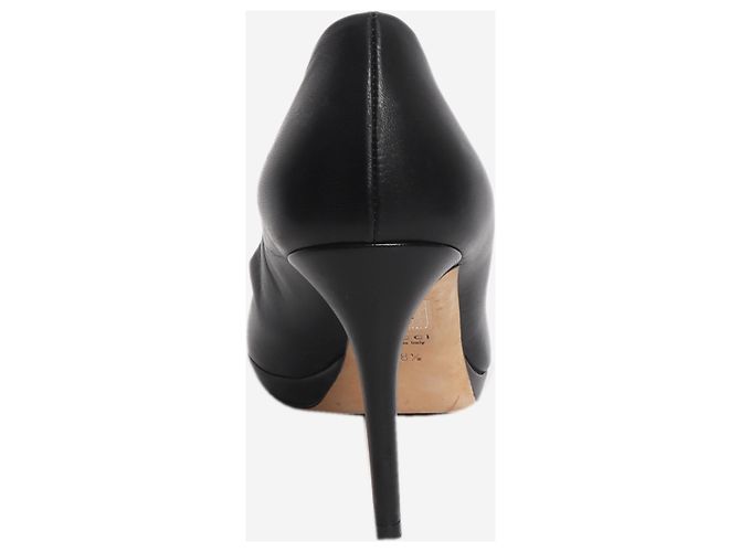 Gucci Black Horsebit Peep-Toe Pumps - Größe EU 38.5 Schwarz - Ansicht 5