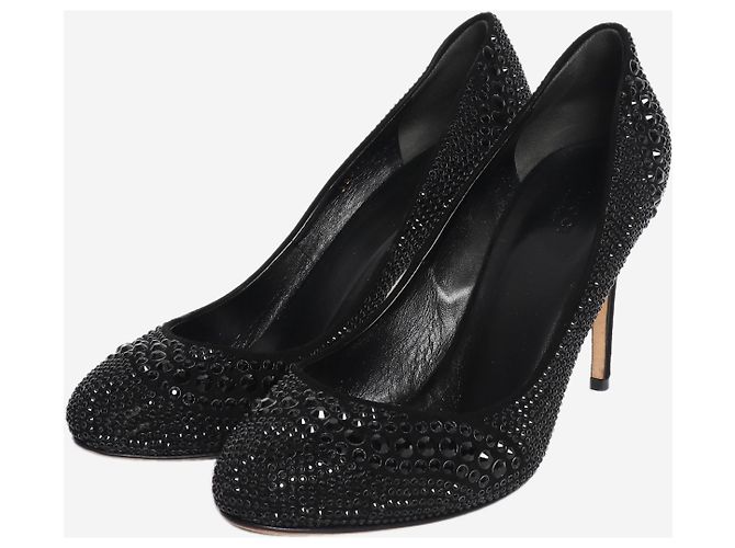 Gucci Schwarze Diamant-Absatzschuhe - Größe EU 39 - Ansicht 2