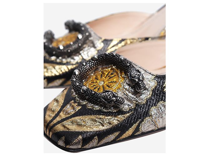 Gucci Jacquard-Absatzschuhe mehrfarbig - size EU 39 Mehrfarben - Ansicht 4