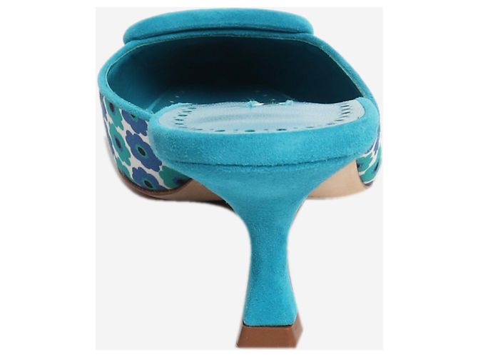 Manolo Blahnik Mules floreali blu - size EU 39 - vista 3