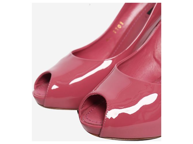 Louis Vuitton Lackschuhe Peep-Toe in Rosa - Größe EU 38.5 (UK 5.5) Pink - Ansicht 5