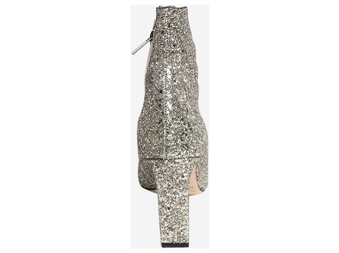 Jimmy Choo Glitzernde silberne Stiefeletten - size EU 39 (UK 6) - Ansicht 3