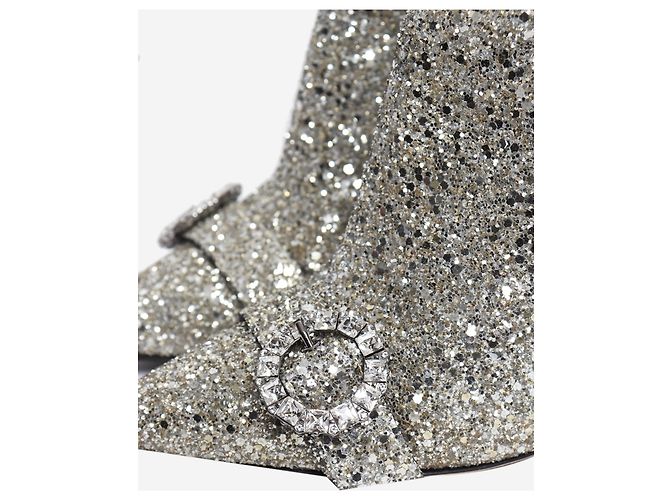 Jimmy Choo Glitzernde silberne Stiefeletten - size EU 39 (UK 6) - Ansicht 4