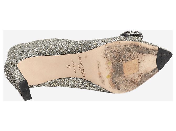 Jimmy Choo Glitzernde silberne Stiefeletten - size EU 39 (UK 6) - Ansicht 6