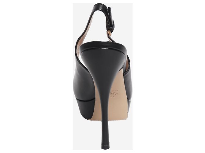 Valentino Décolleté slingback in pelle nera - size EU 39 Nero - vista 3