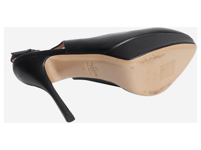 Valentino Décolleté slingback in pelle nera - size EU 39 Nero - vista 6
