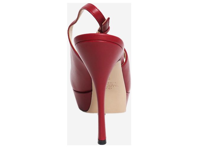 Valentino Slingback-Pumps aus rotem Leder - size EU 39 - Ansicht 3