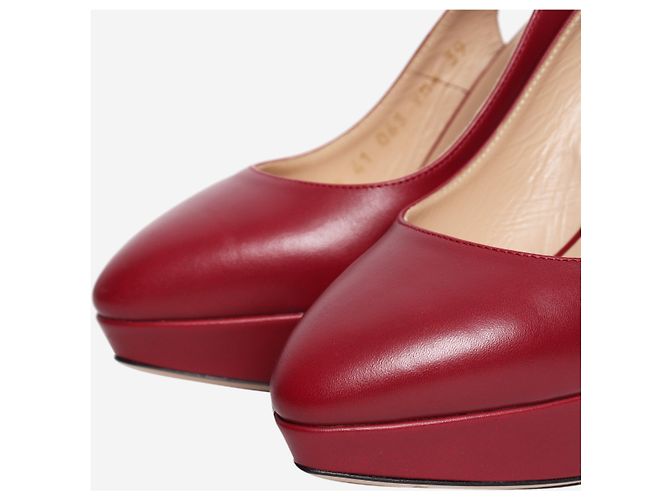 Valentino Slingback-Pumps aus rotem Leder - size EU 39 - Ansicht 4