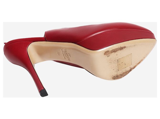 Valentino Slingback-Pumps aus rotem Leder - size EU 39 - Ansicht 6