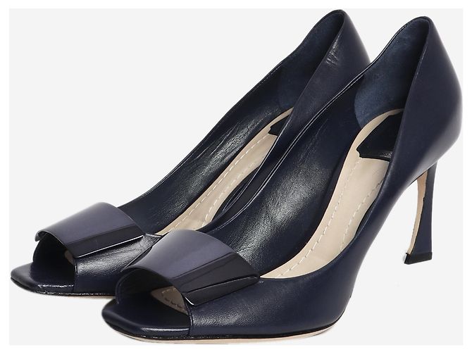 Autre Marque Décolleté peep toe declinaison Navy - size EU 39 (UK 6) Blu navy - vista 2