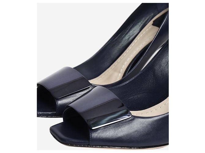 Autre Marque Décolleté peep toe declinaison Navy - size EU 39 (UK 6) Blu navy - vista 4