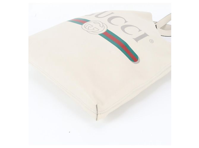 Borsa Tote e a Tracolla in Pelle Gucci Bianco - vista 4