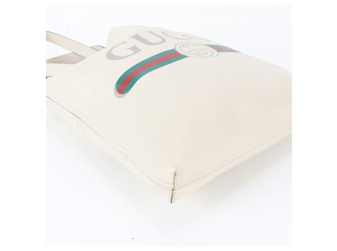 Borsa Tote e a Tracolla in Pelle Gucci Bianco - vista 5