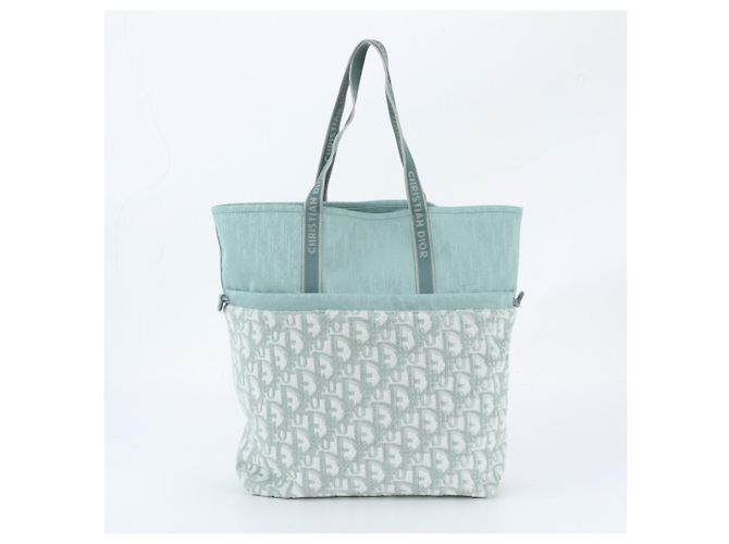 Christian Dior Oblique Wendbare Tote Bag Weiß - Ansicht 3